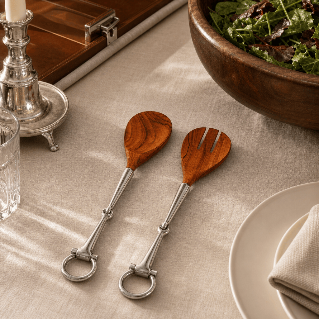 Bit Wood Salad Server Set 2