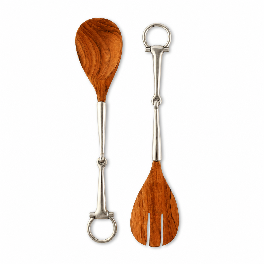 Bit Wood Salad Server Set 1