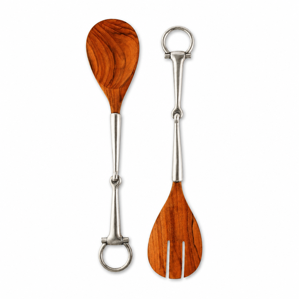 Bit Wood Salad Server Set 1