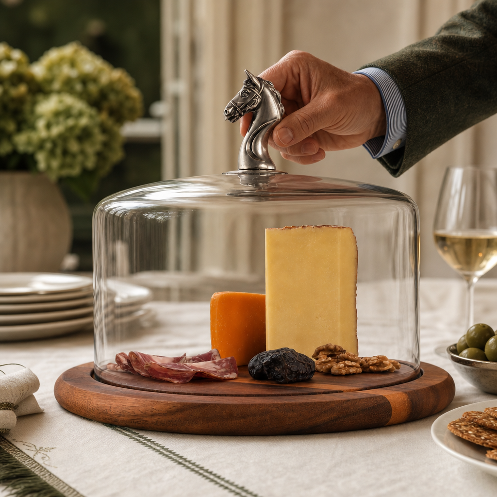 Horse Head Cheese Board with Dome 4