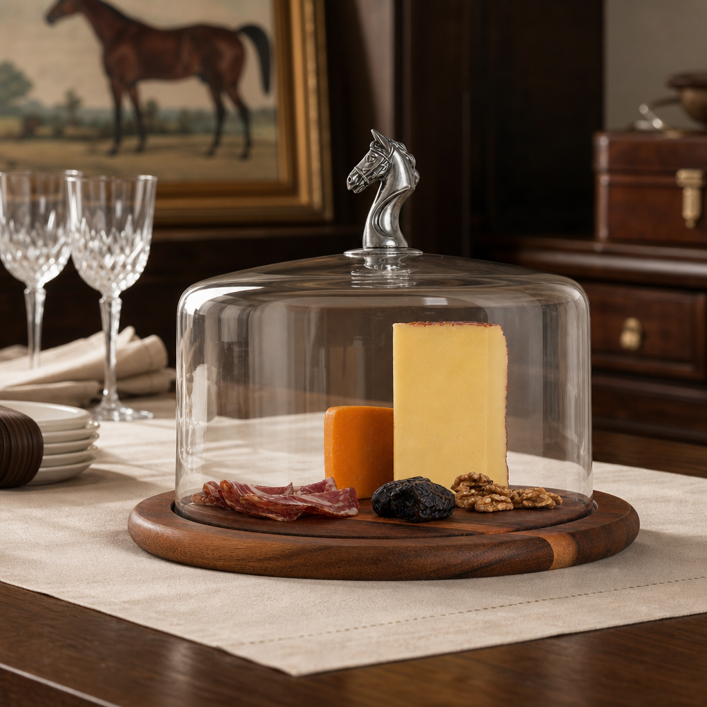 Horse Head Cheese Board with Dome 2
