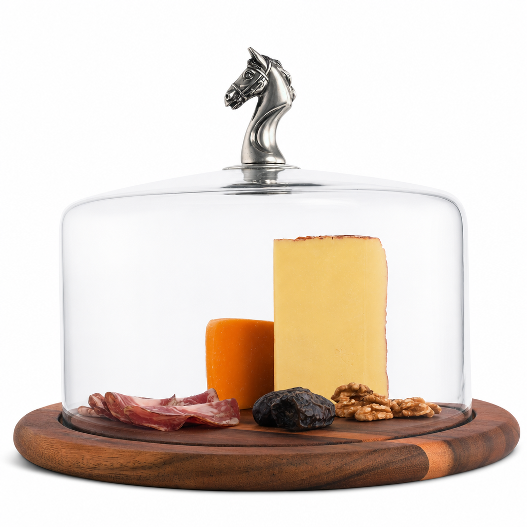 Horse Head Cheese Board with Dome 1