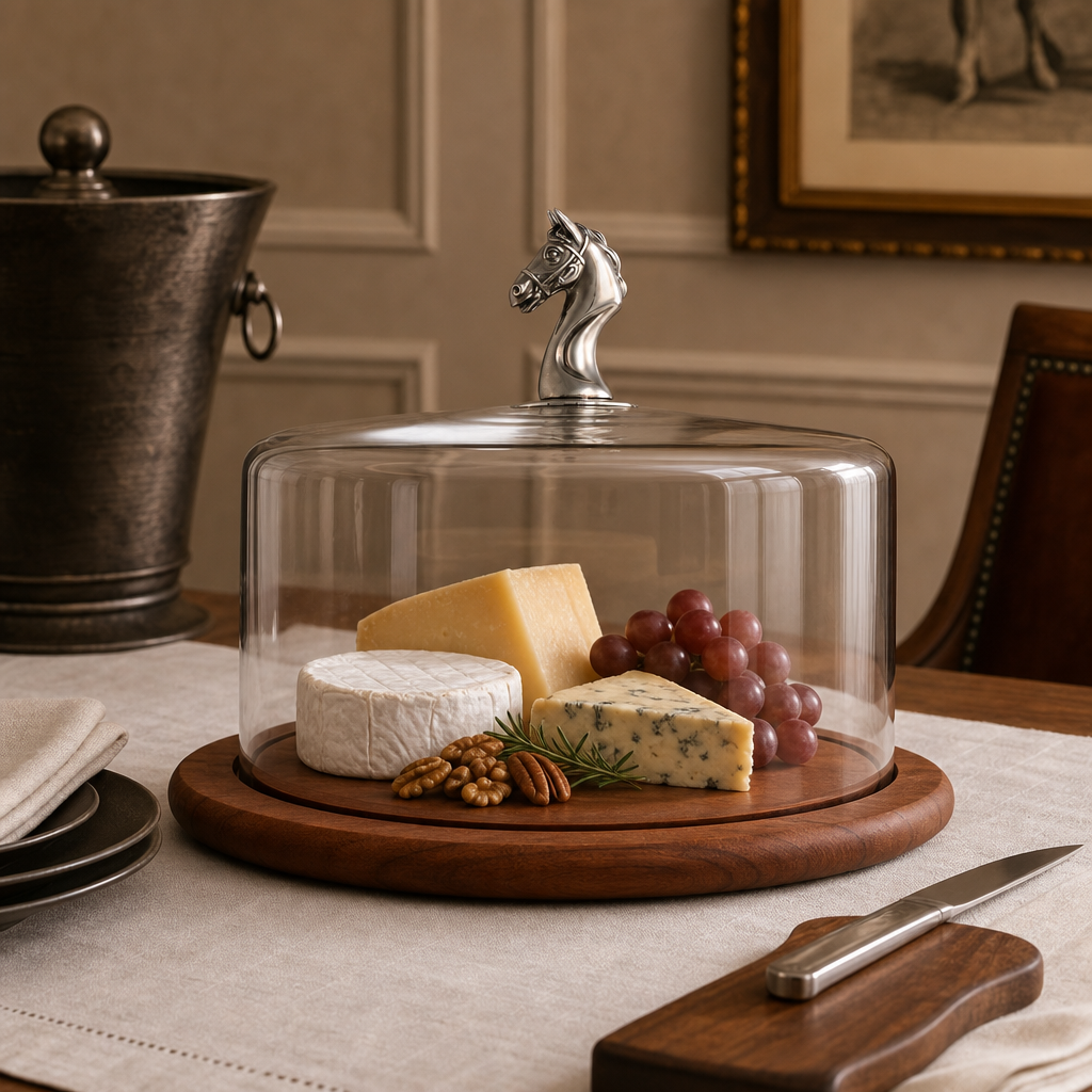 Horse Head Cheese Board with Dome 3