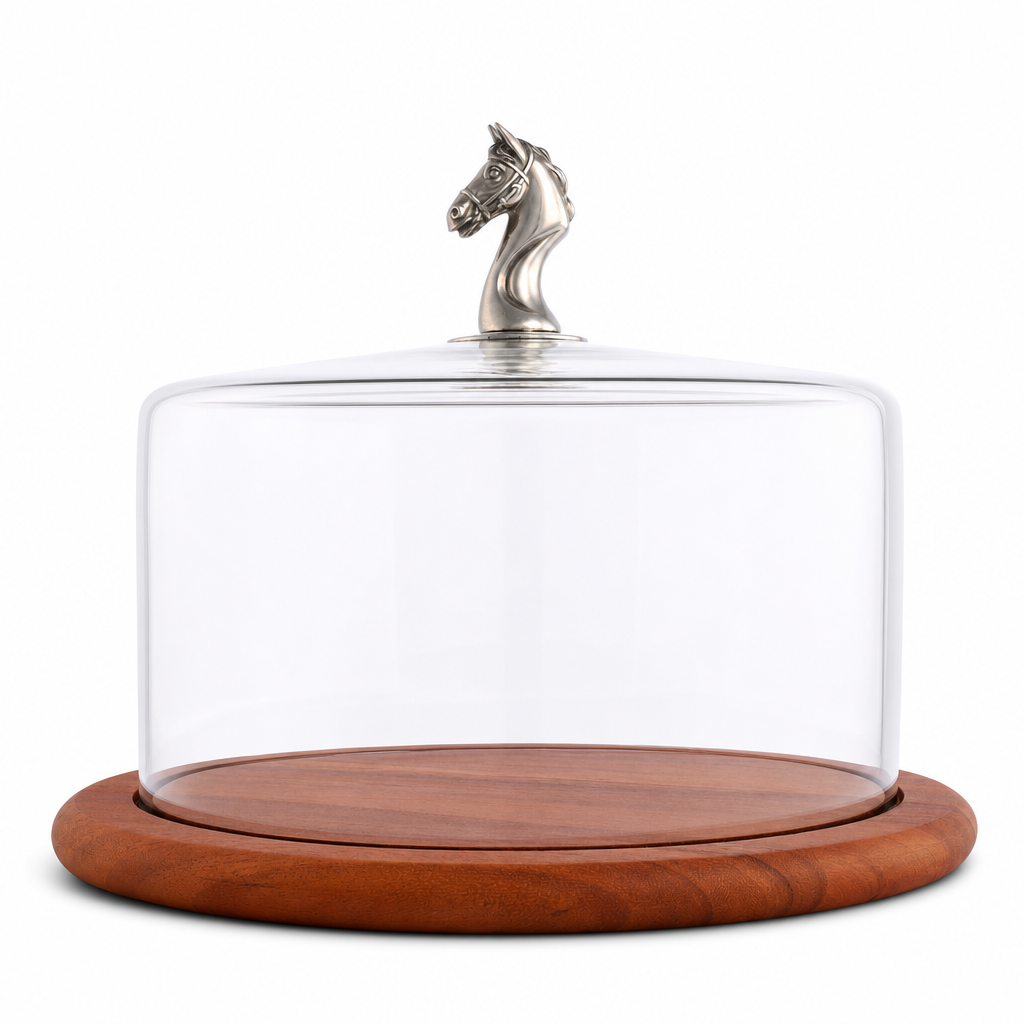 Horse Head Cheese Board with Dome 7