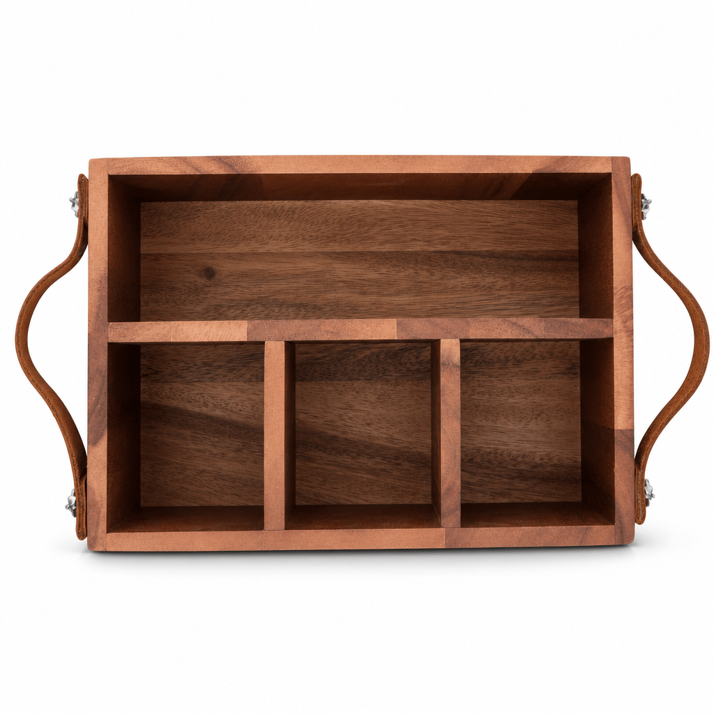 Horse Bits Leather Handles Flatware Caddy 8
