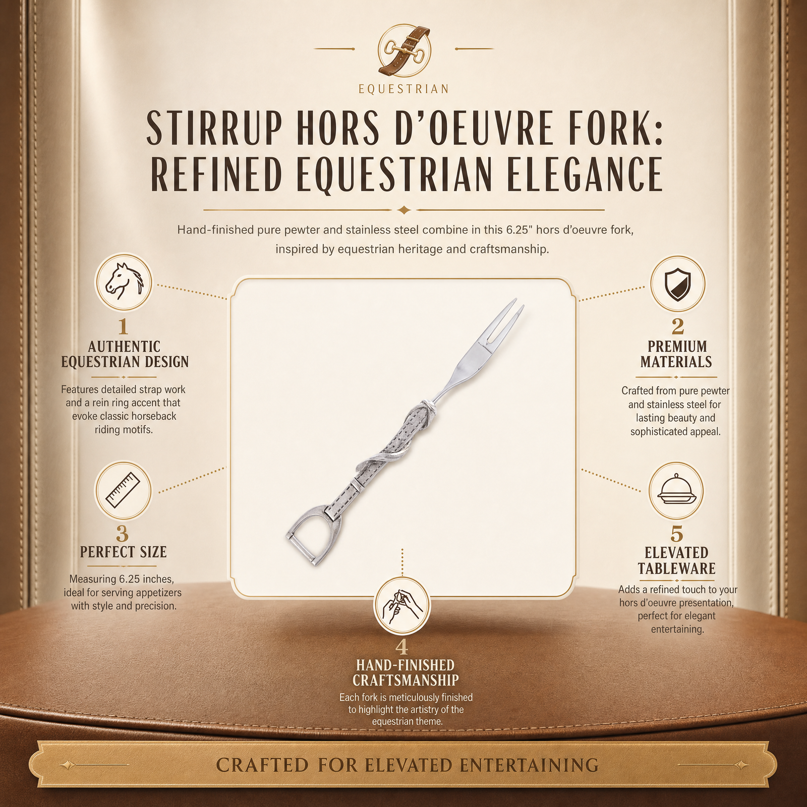 Stirrup Hors d oeuvre Fork 7