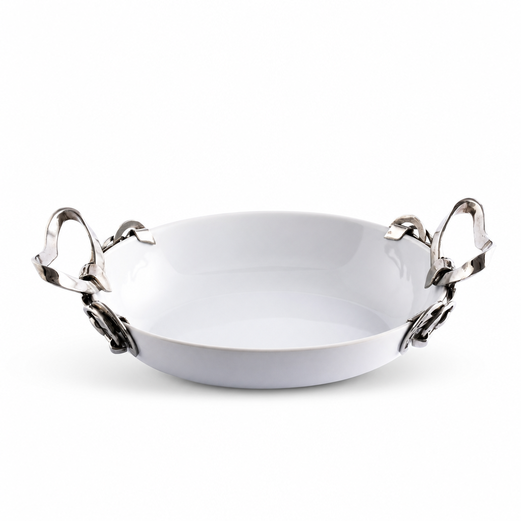 Horseshoe & Bit Stoneware Dish 10
