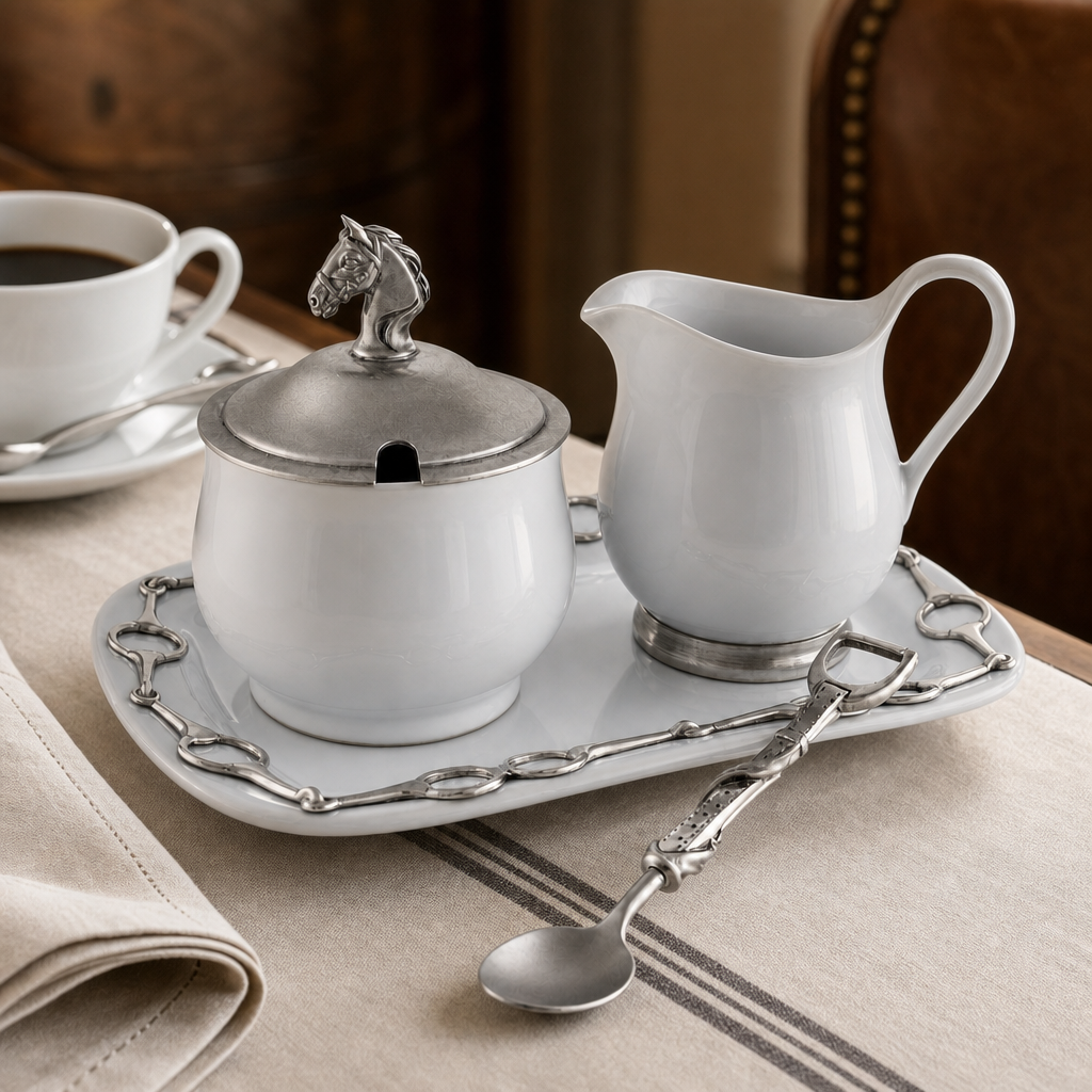 Equestrian Sugar and Creamer Set 2