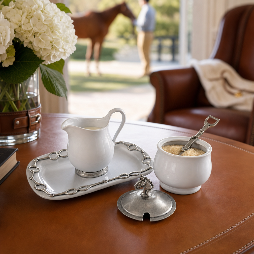 Equestrian Sugar and Creamer Set 8