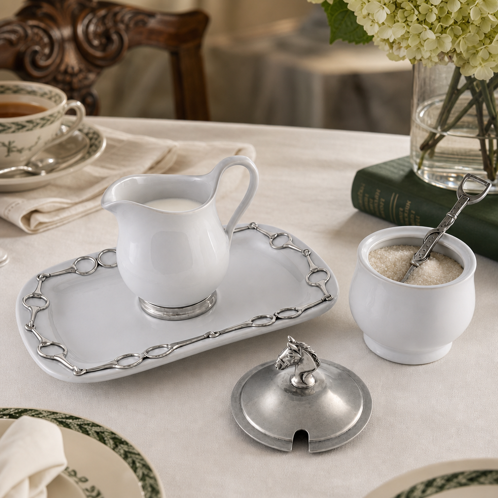 Equestrian Sugar and Creamer Set 6