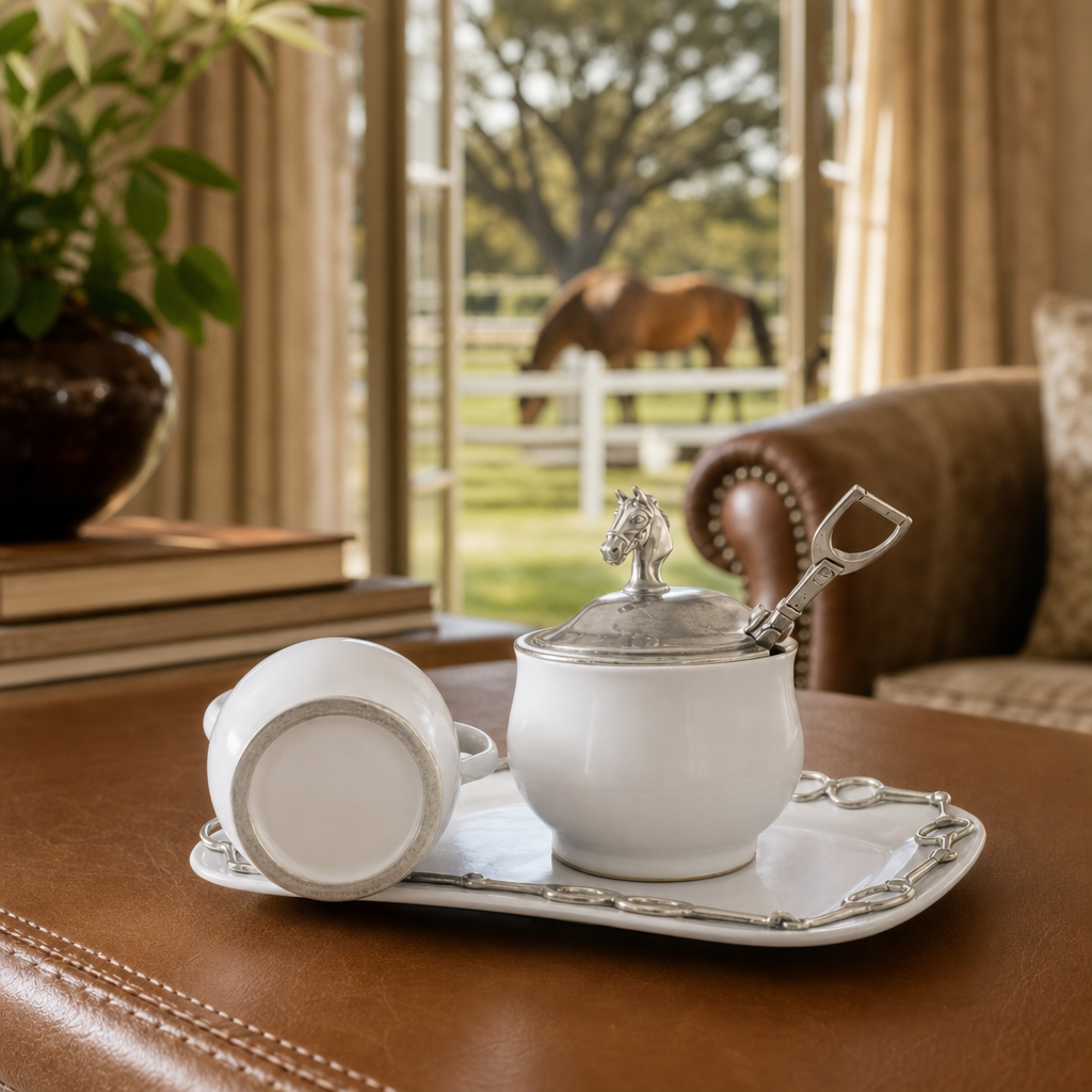 Equestrian Sugar and Creamer Set 9