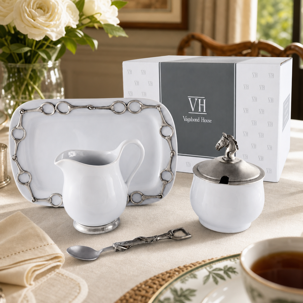 Equestrian Sugar and Creamer Set 12
