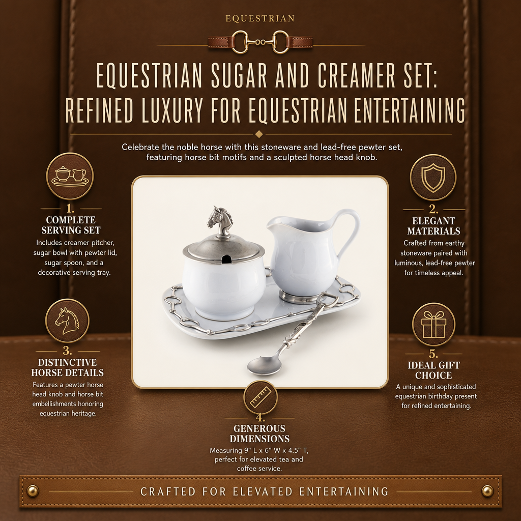 Equestrian Sugar and Creamer Set 13