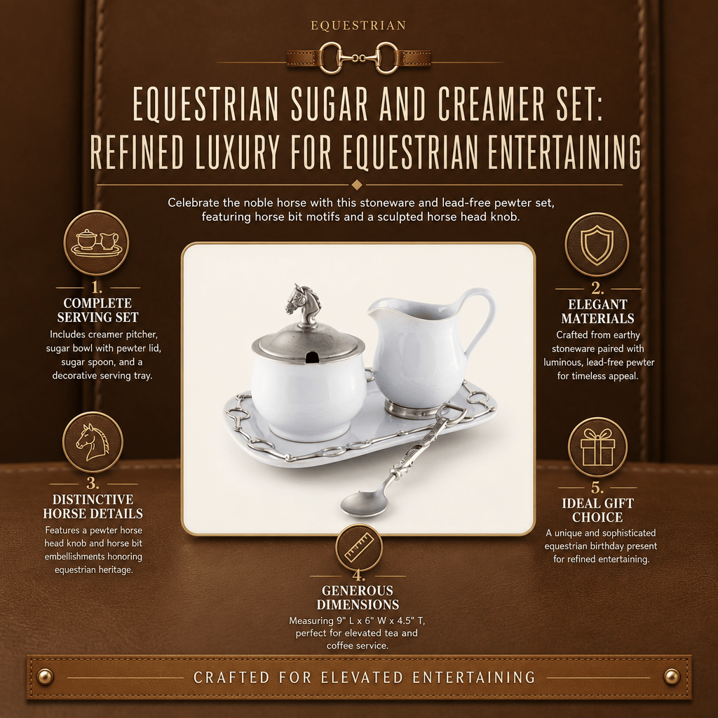 Equestrian Sugar and Creamer Set 13