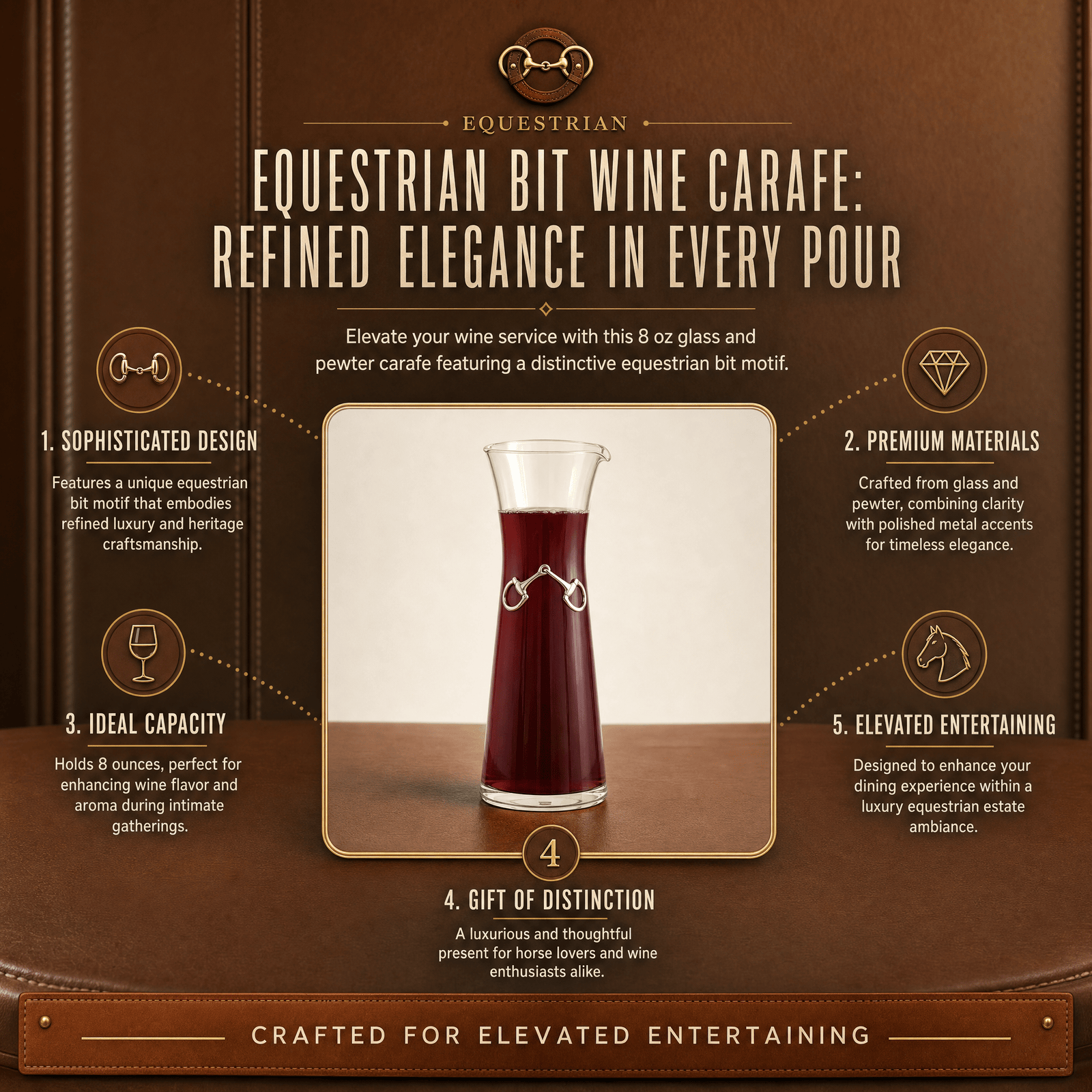 Equestrian Bit Wine Carafe 9