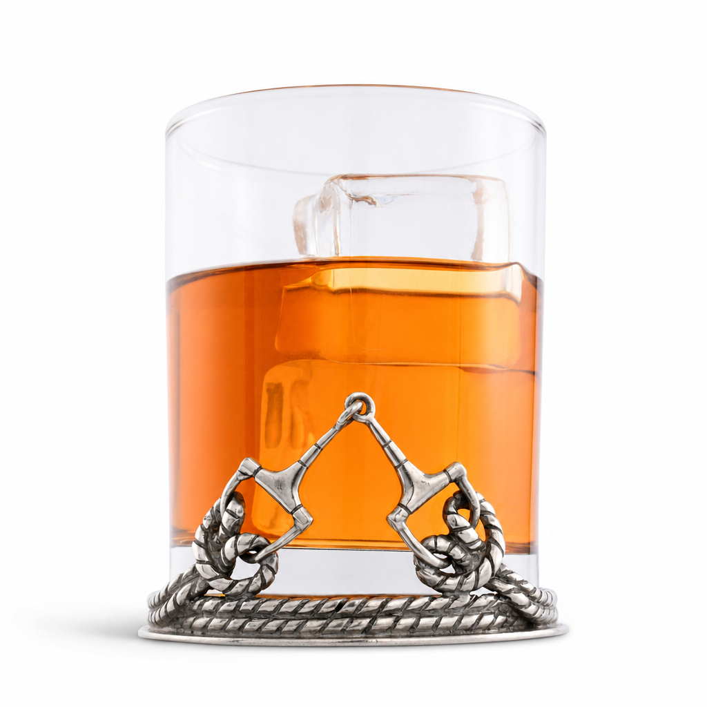 Equestraian D-Ring Snaffle Horse Bit Old Fashion Bar Glass 1