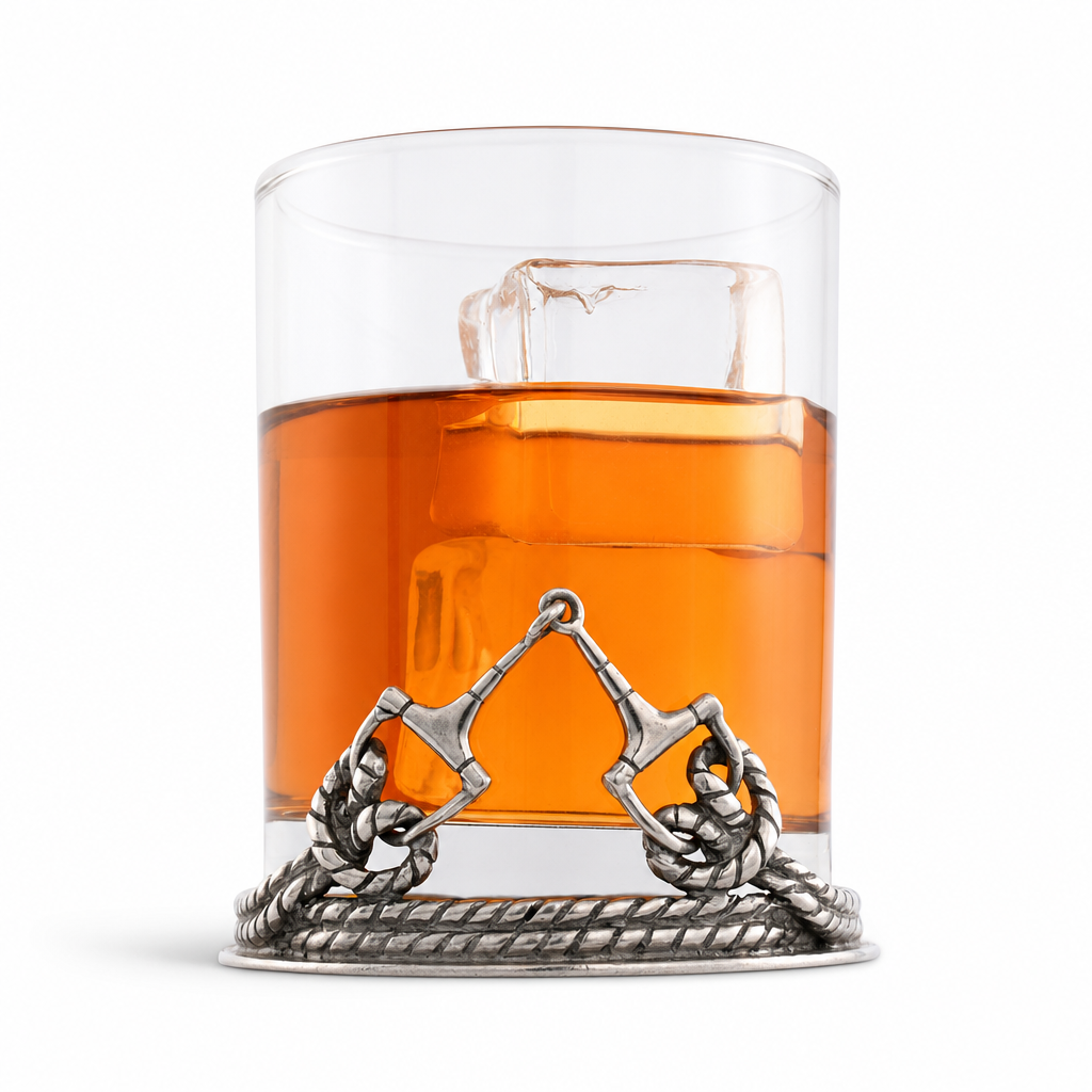 Equestraian D-Ring Snaffle Horse Bit Old Fashion Bar Glass 1