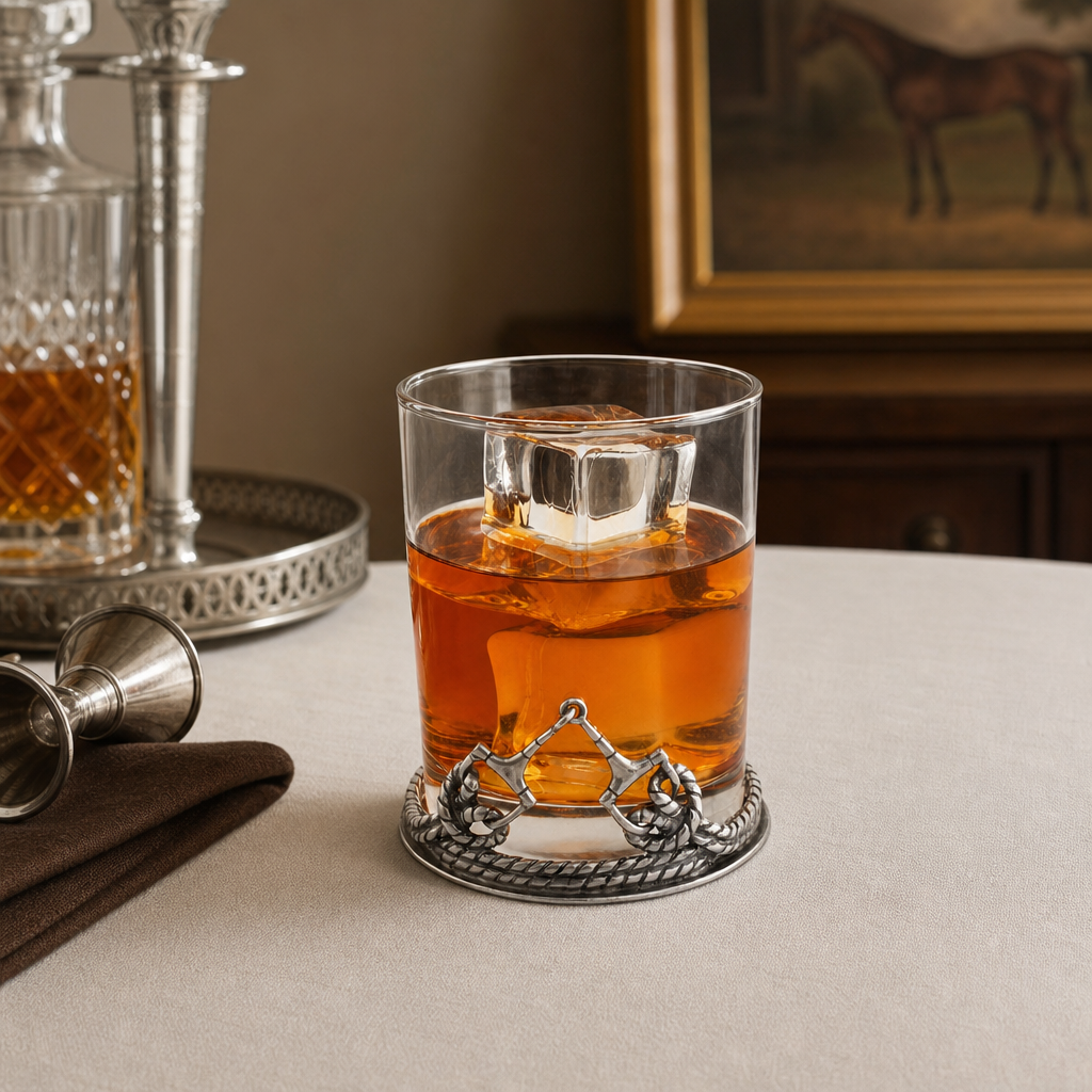 Equestraian D-Ring Snaffle Horse Bit Old Fashion Bar Glass 3