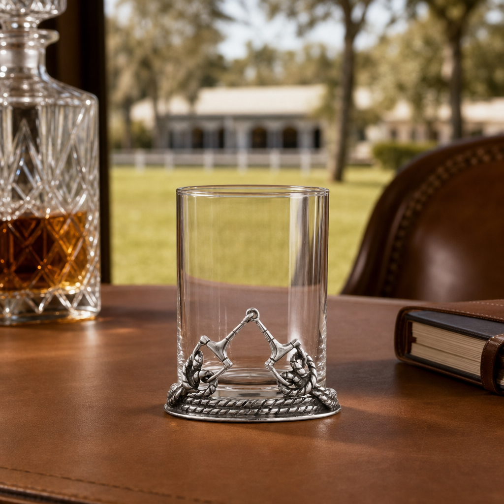 Equestraian D-Ring Snaffle Horse Bit Old Fashion Bar Glass 7