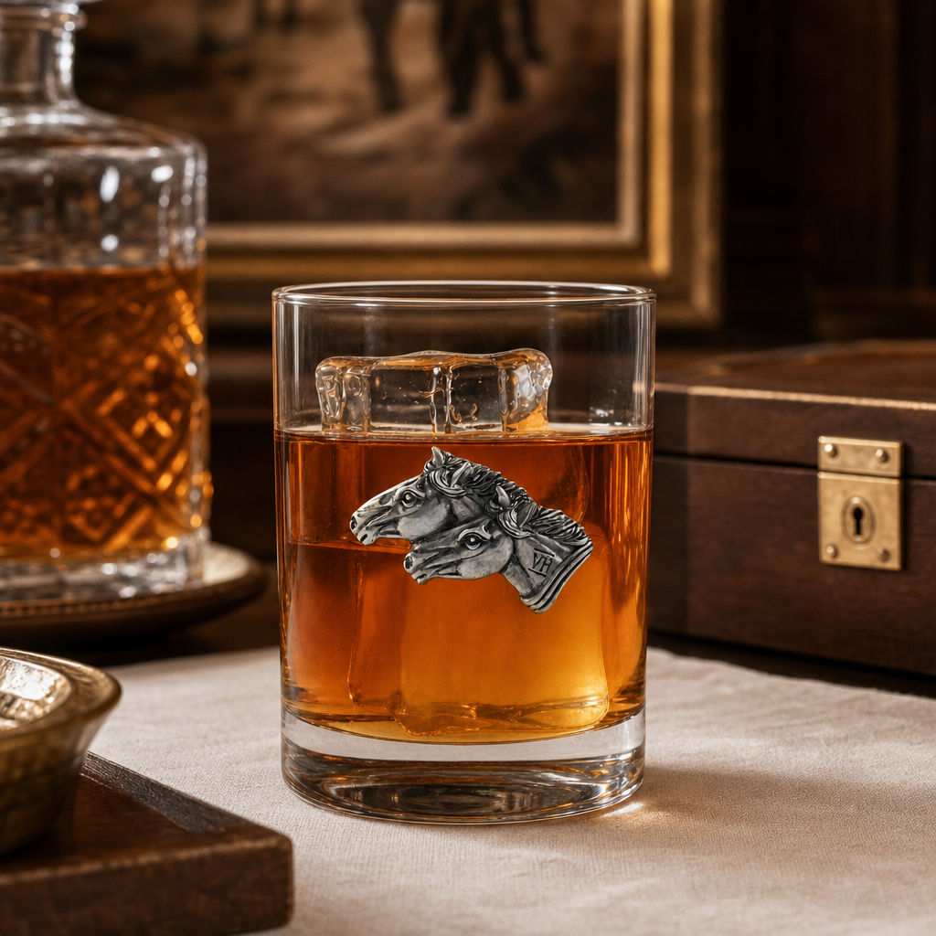 Running Horse Double Old Fashion Bar Glass 2