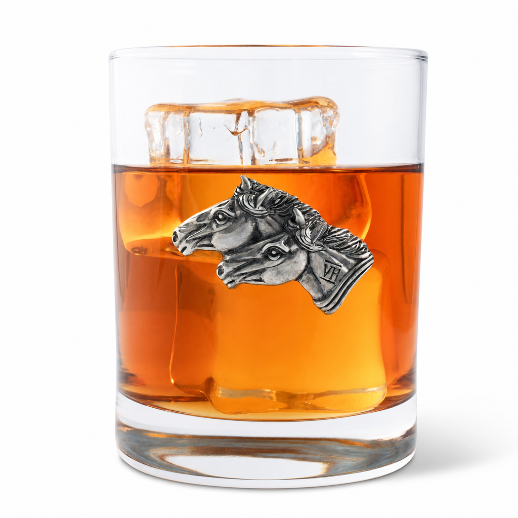 Running Horse Double Old Fashion Bar Glass 1