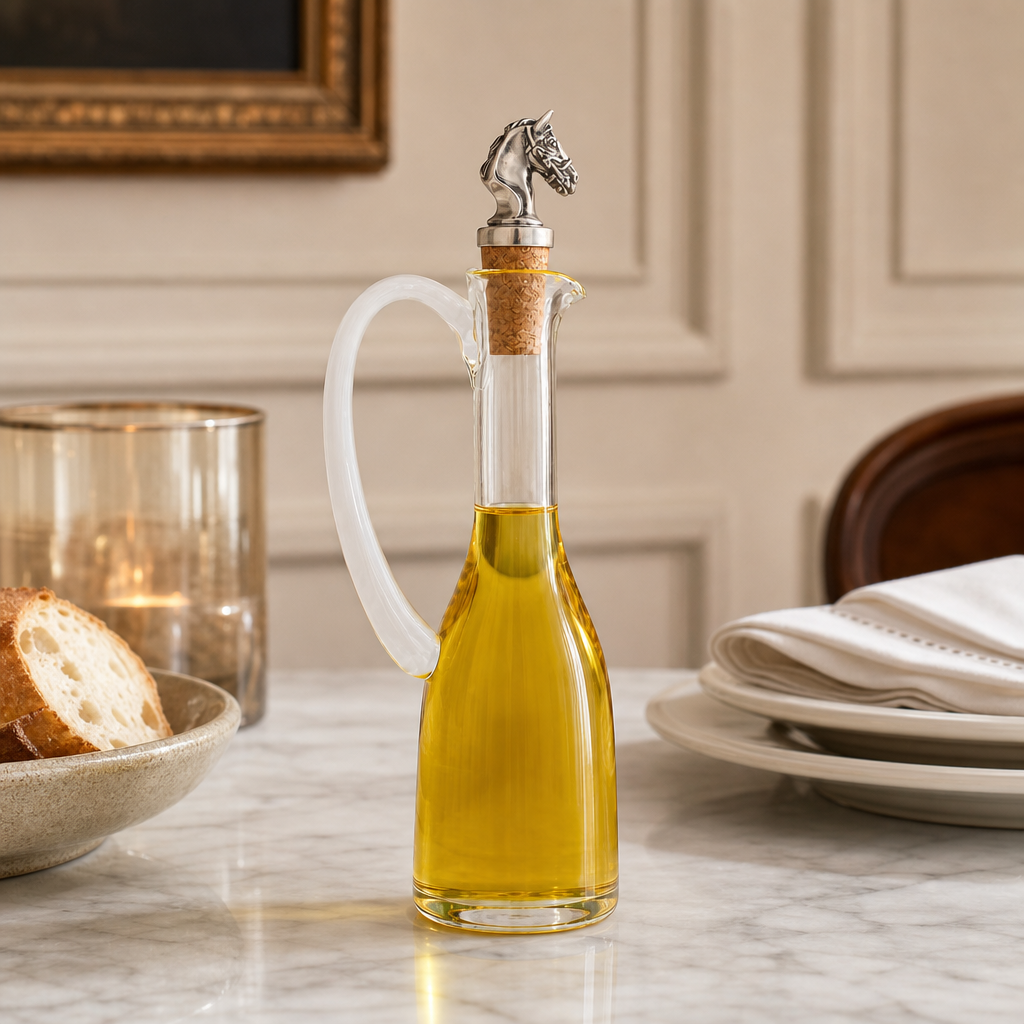 Cruet Bottle with Horse Head Cork Stopper 2