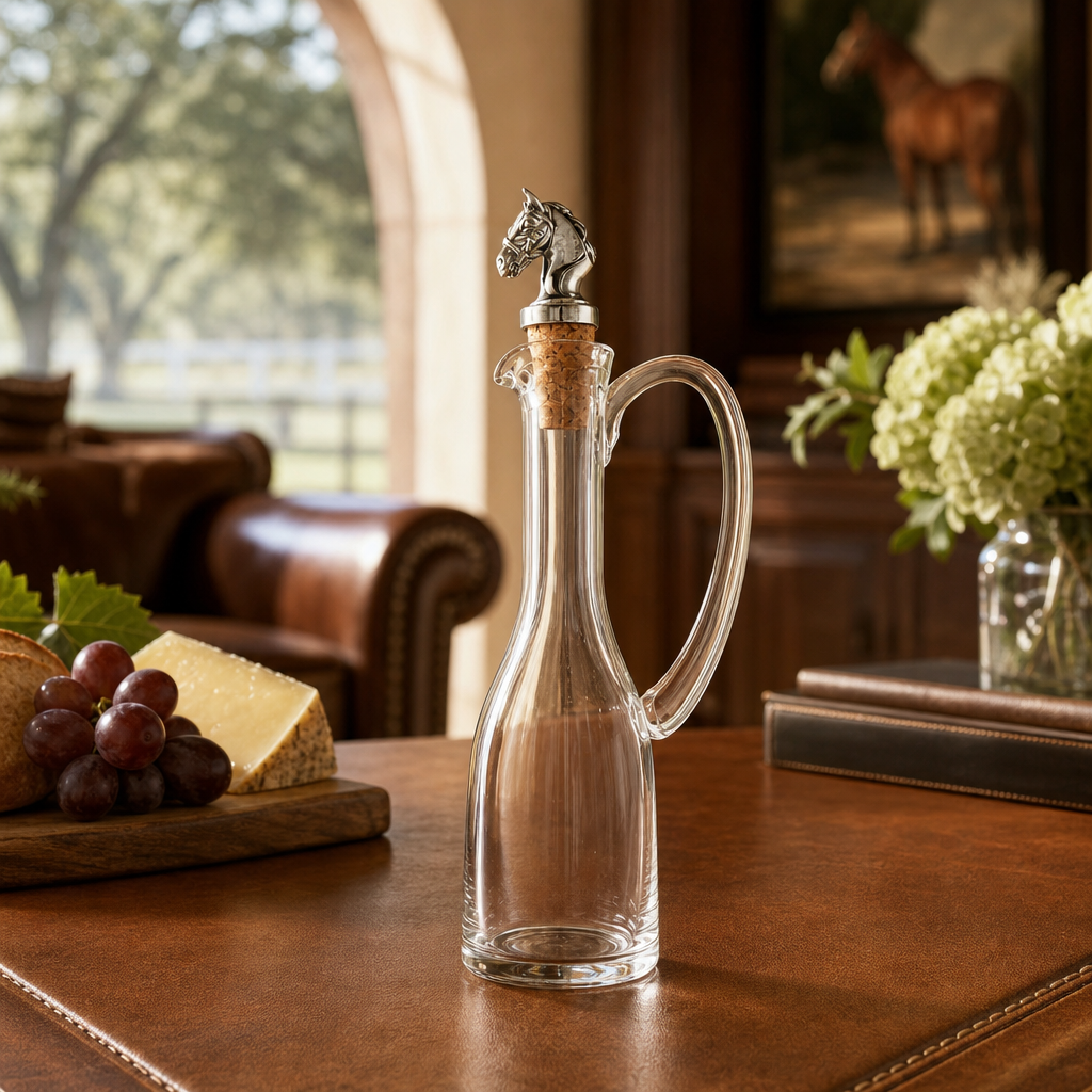 Cruet Bottle with Horse Head Cork Stopper 8