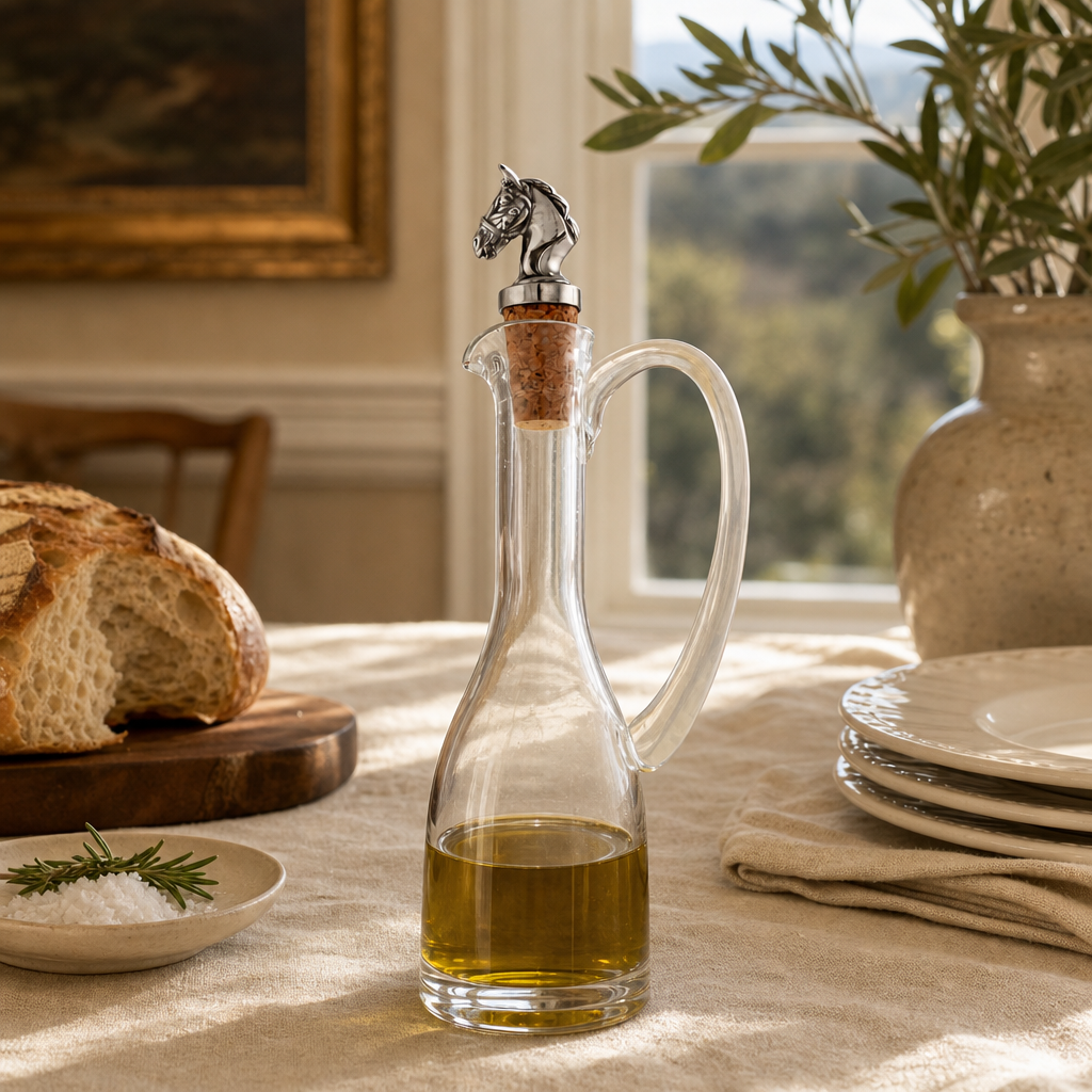 Cruet Bottle with Horse Head Cork Stopper 6