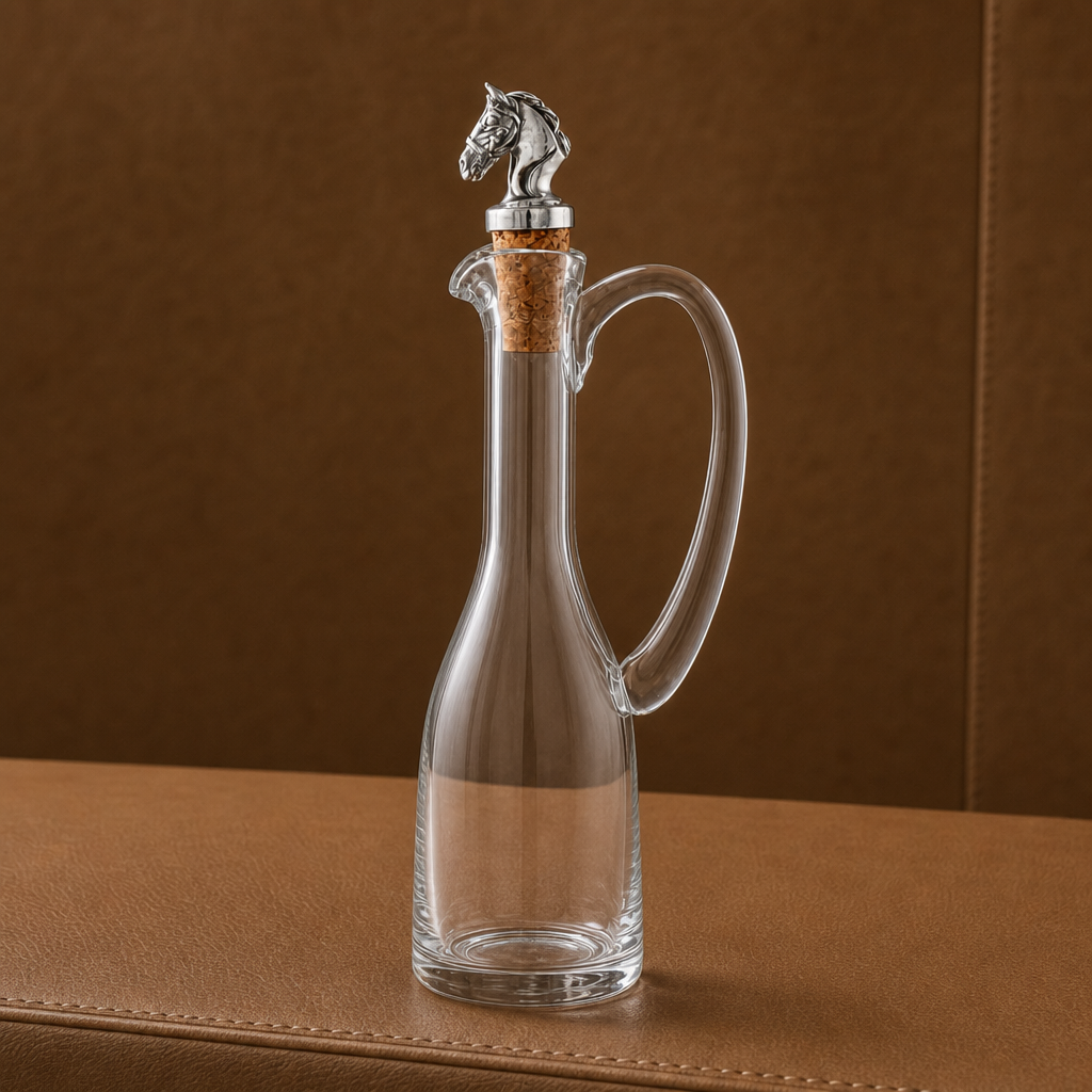 Cruet Bottle with Horse Head Cork Stopper 4