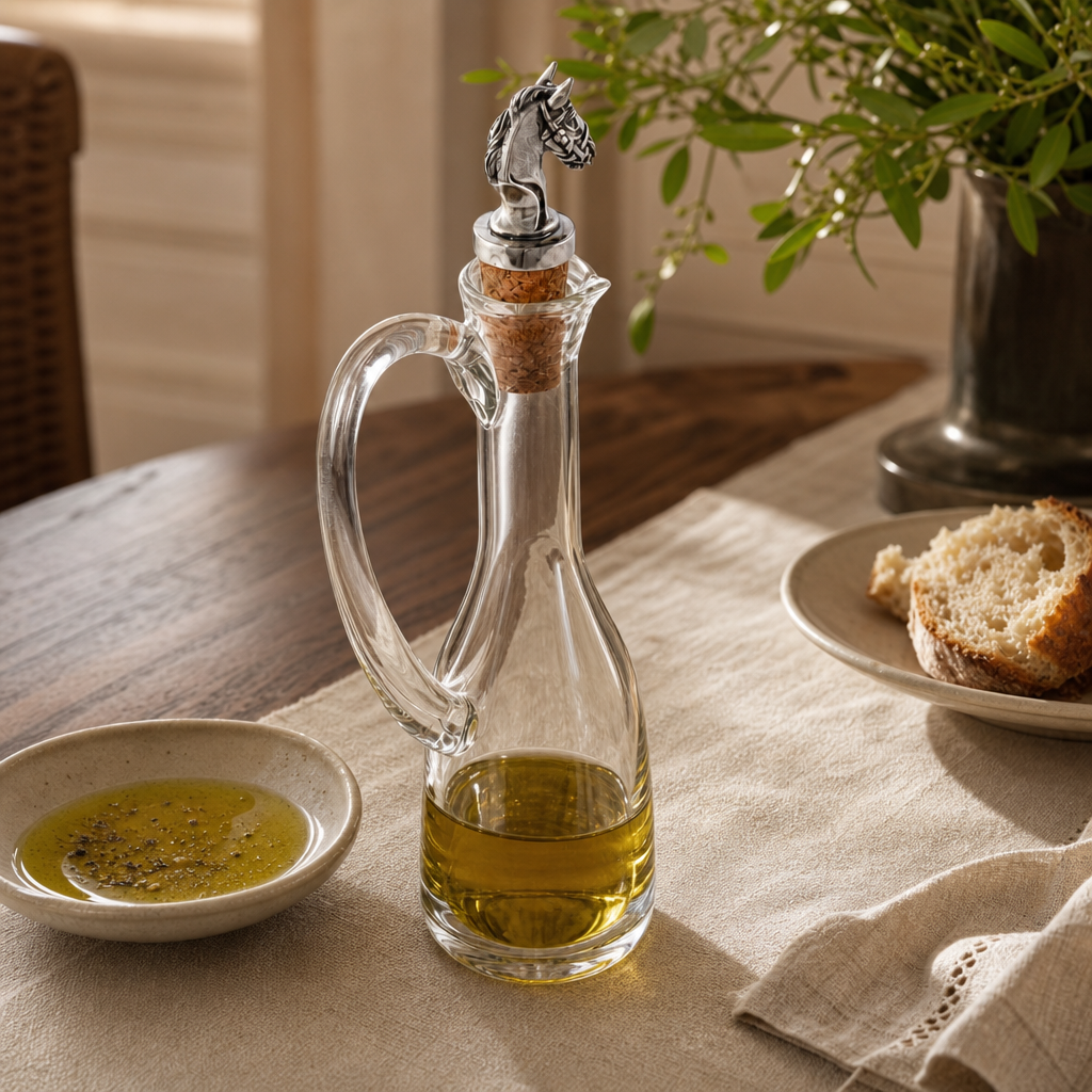 Cruet Bottle with Horse Head Cork Stopper 7