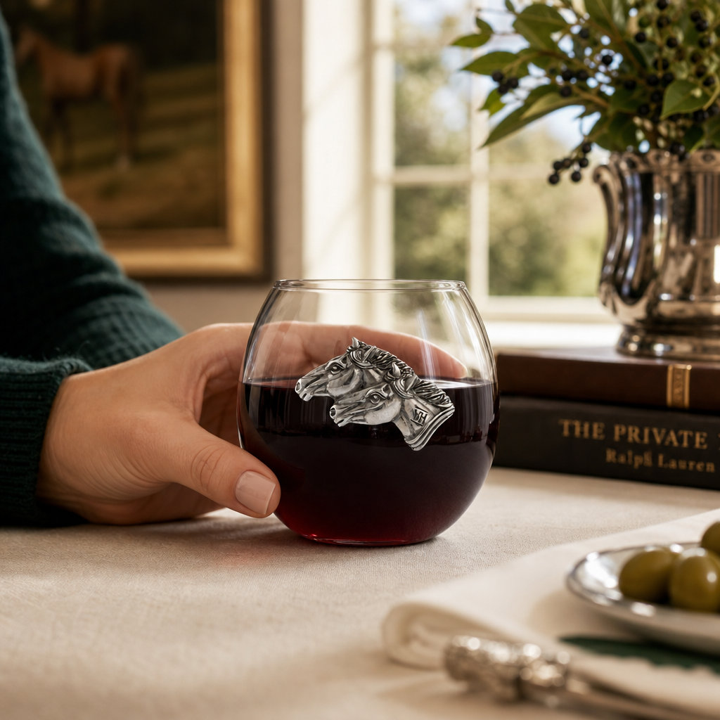 Running Horse Stemless Wine Glass 4