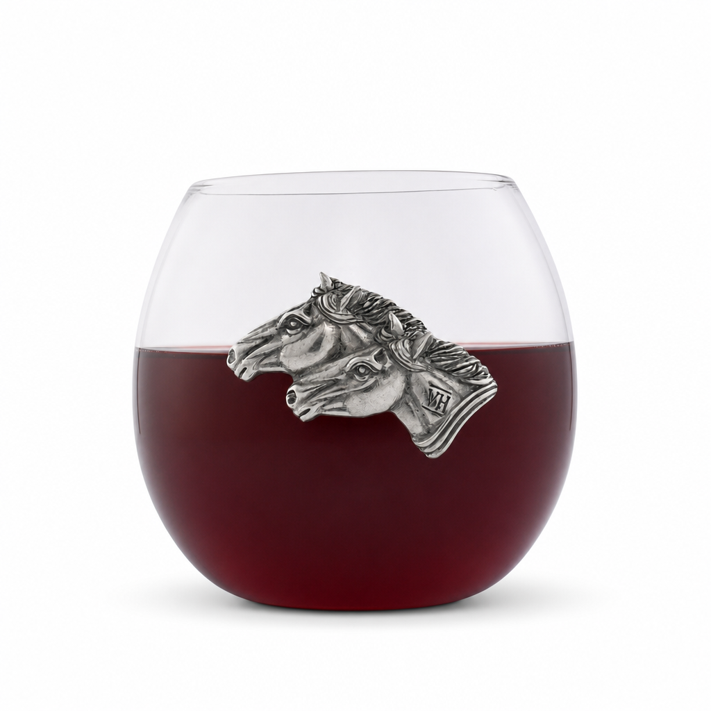 Running Horse Stemless Wine Glass 1