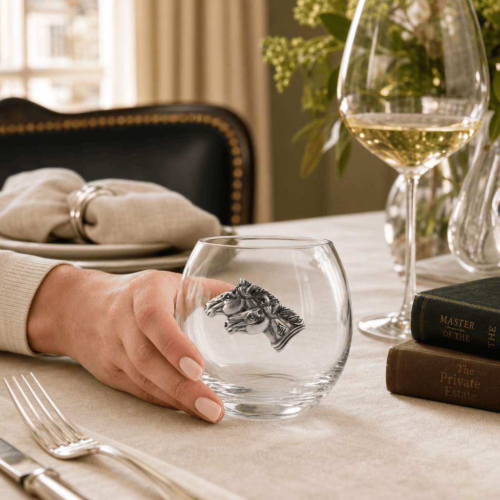 Running Horse Stemless Wine Glass 5