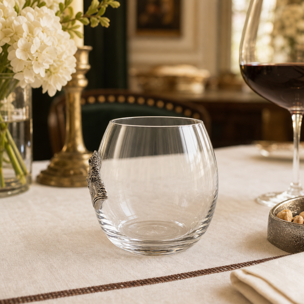 Running Horse Stemless Wine Glass 7