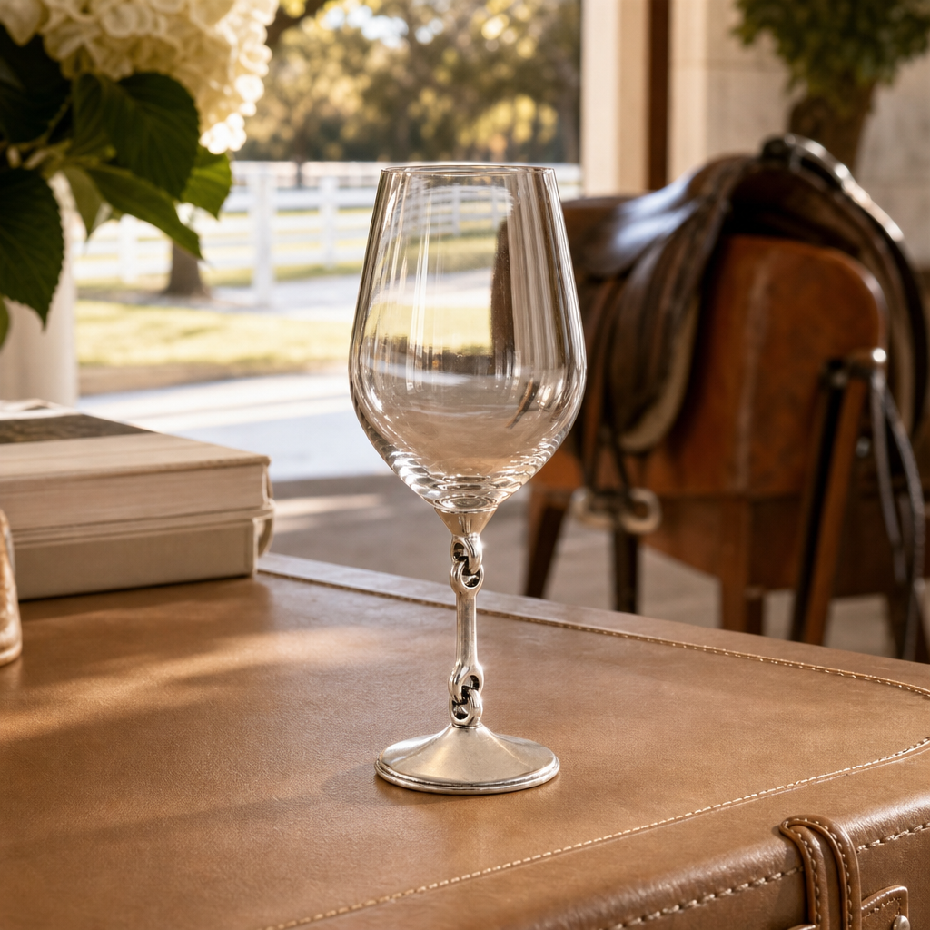 Equestrian Bit Wine Glass 5