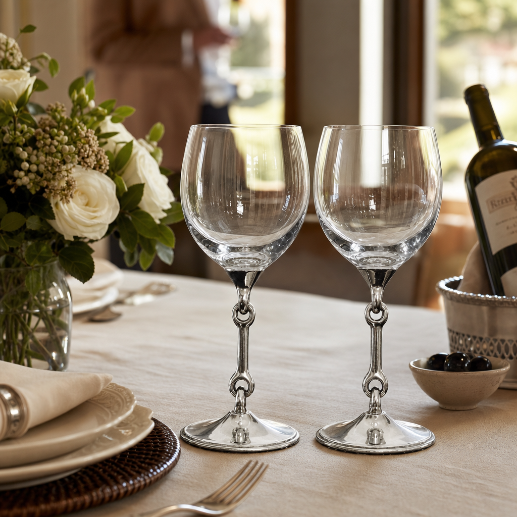 Equestrian Bit Wine Glass 5