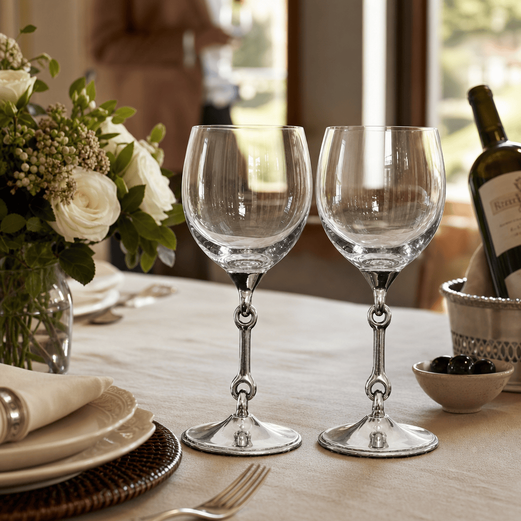 Equestrian Bit Wine Glass 5