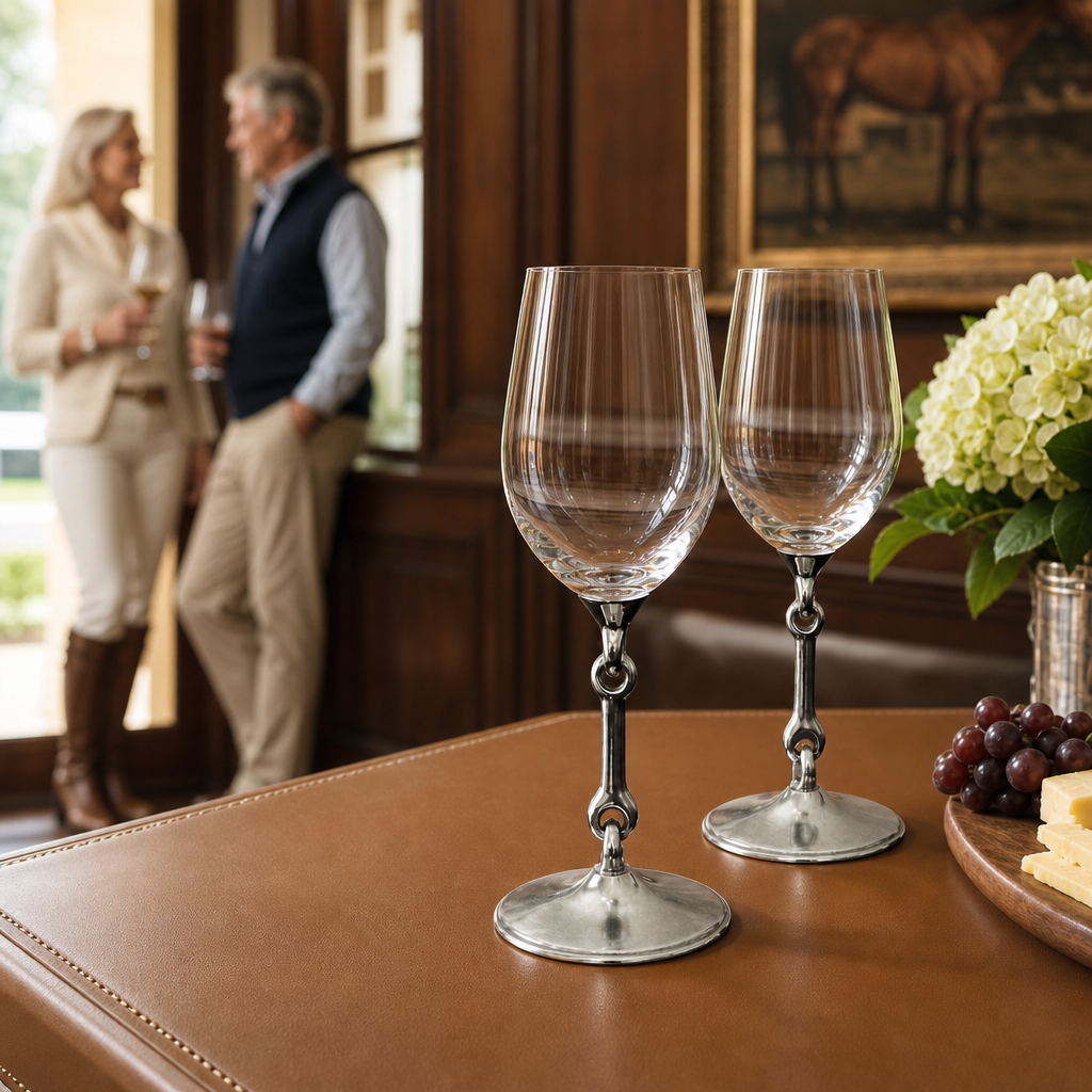 Equestrian Bit Wine Glass 7