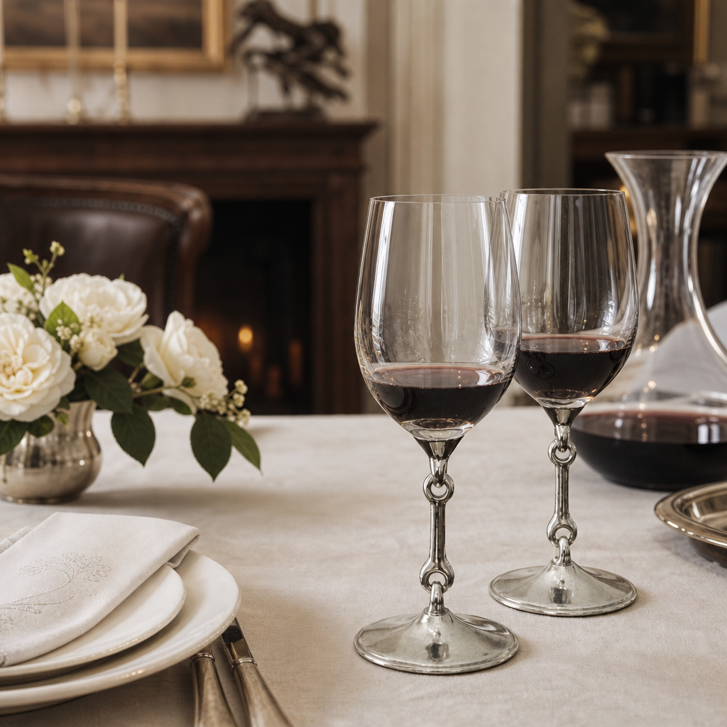 Equestrian Bit Wine Glass 6
