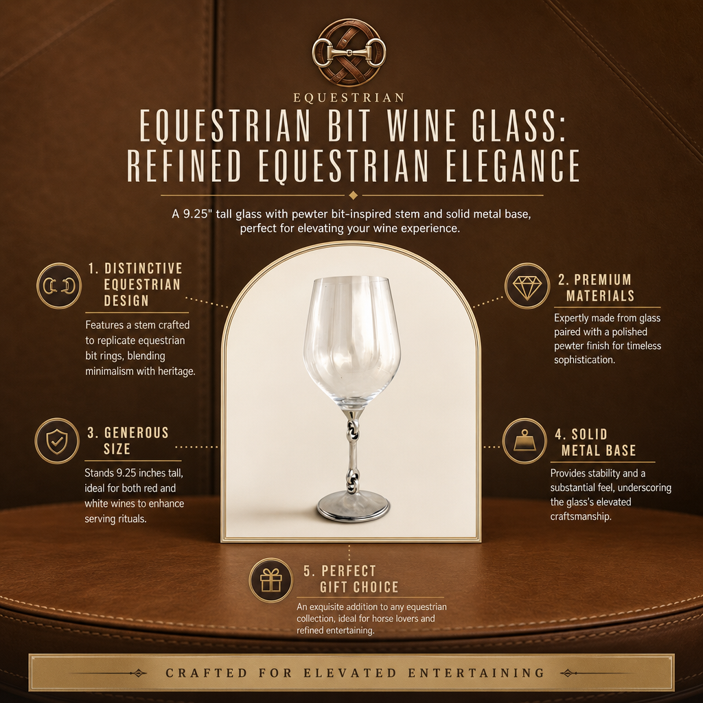 Equestrian Bit Wine Glass 8