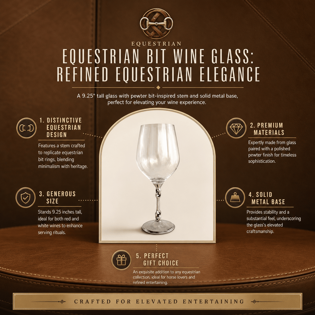 Equestrian Bit Wine Glass 8