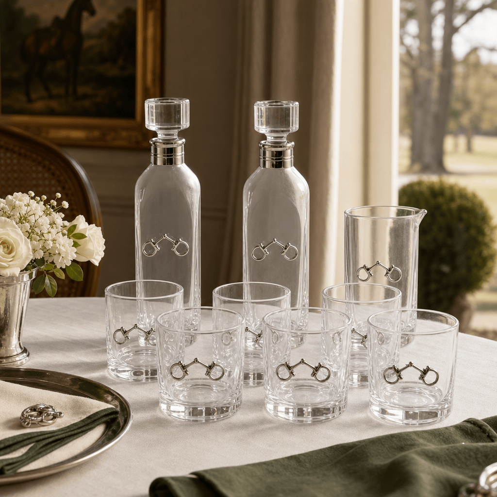 Equestrian Bit Glass Bar Set 4