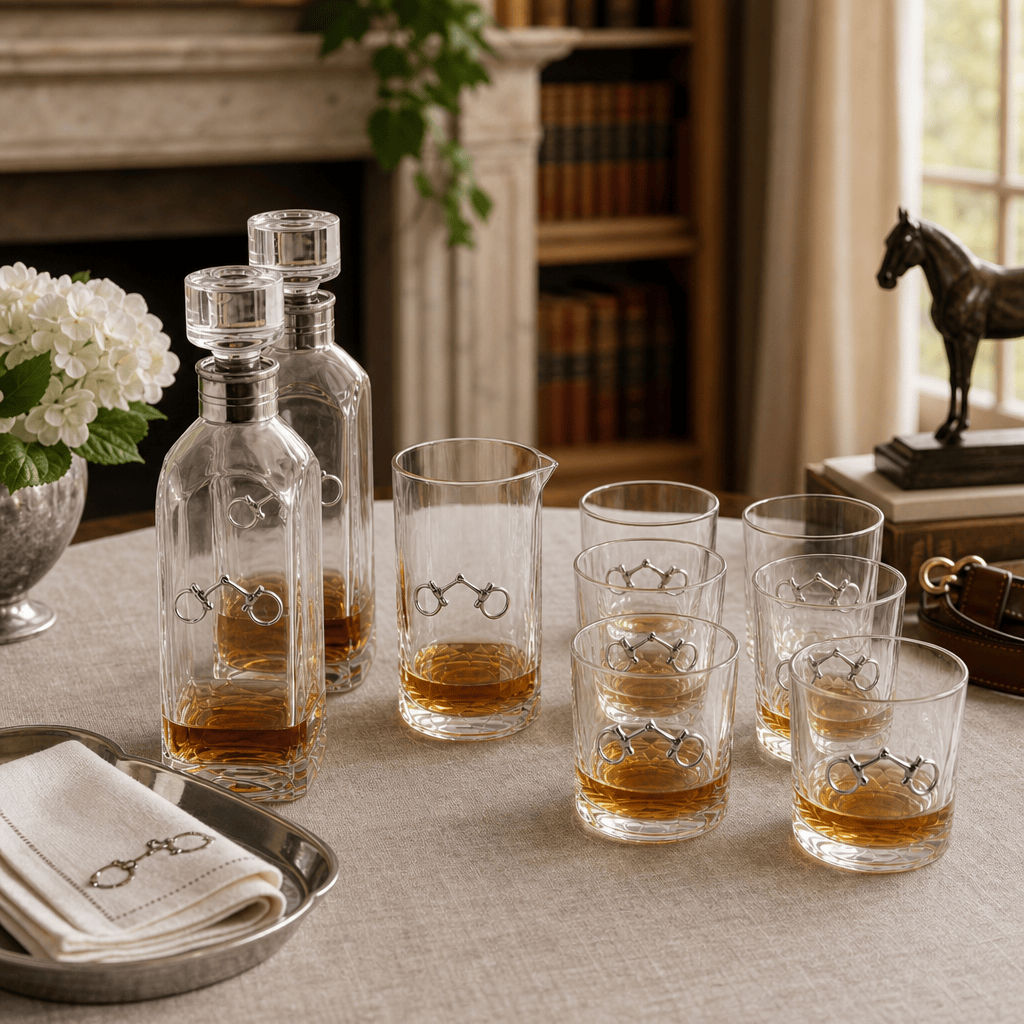 Equestrian Bit Glass Bar Set 5