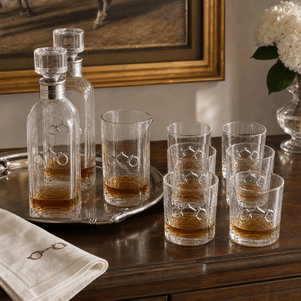 Equestrian Bit Glass Bar Set 3