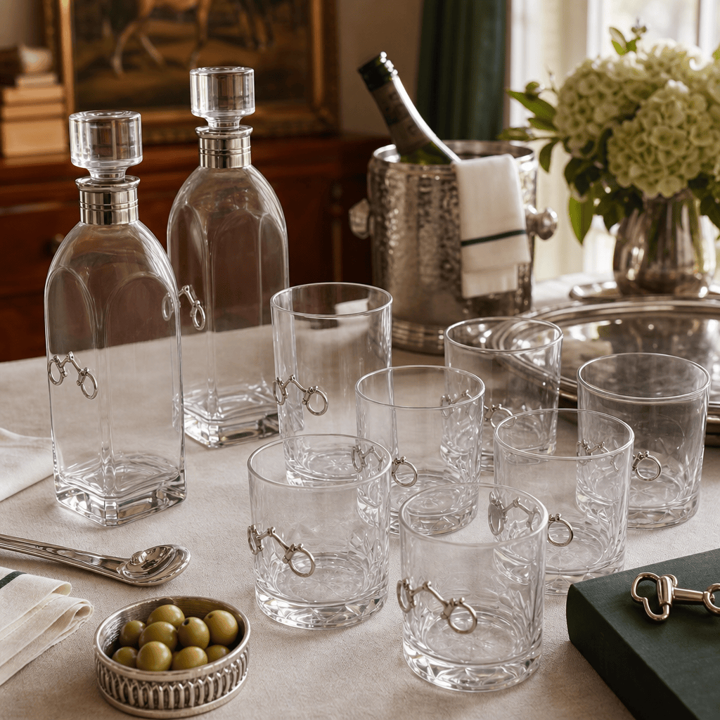 Equestrian Bit Glass Bar Set 6