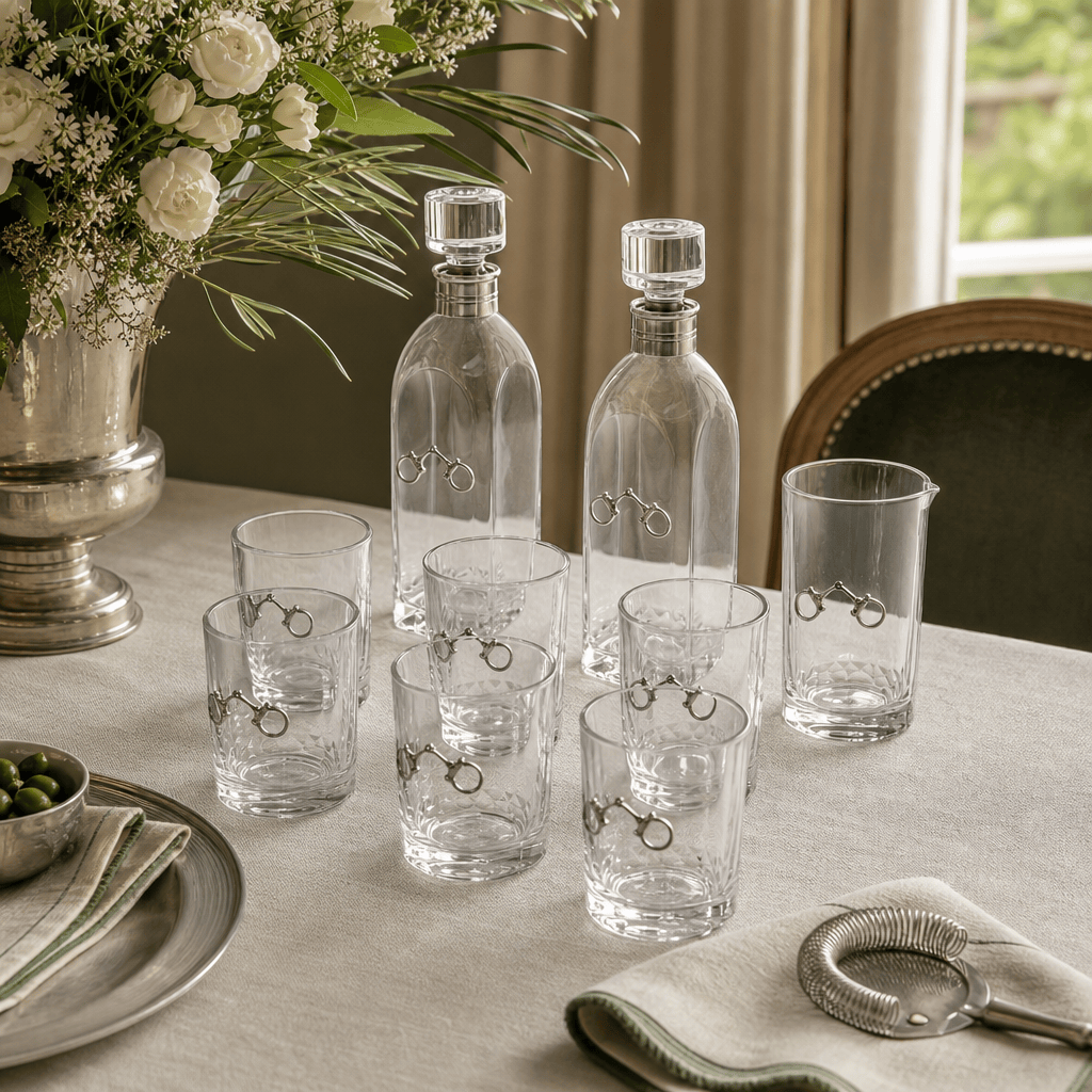 Equestrian Bit Glass Bar Set 7