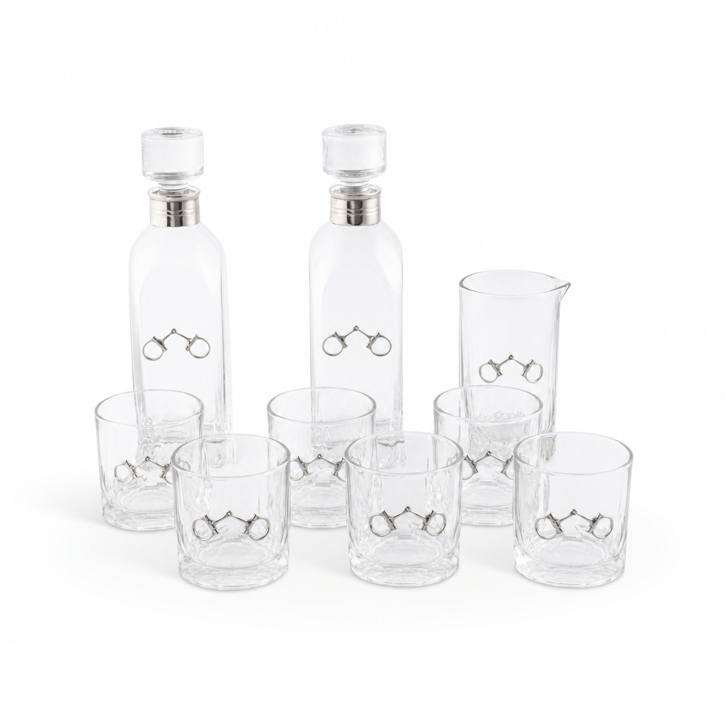 Equestrian Bit Glass Bar Set 8