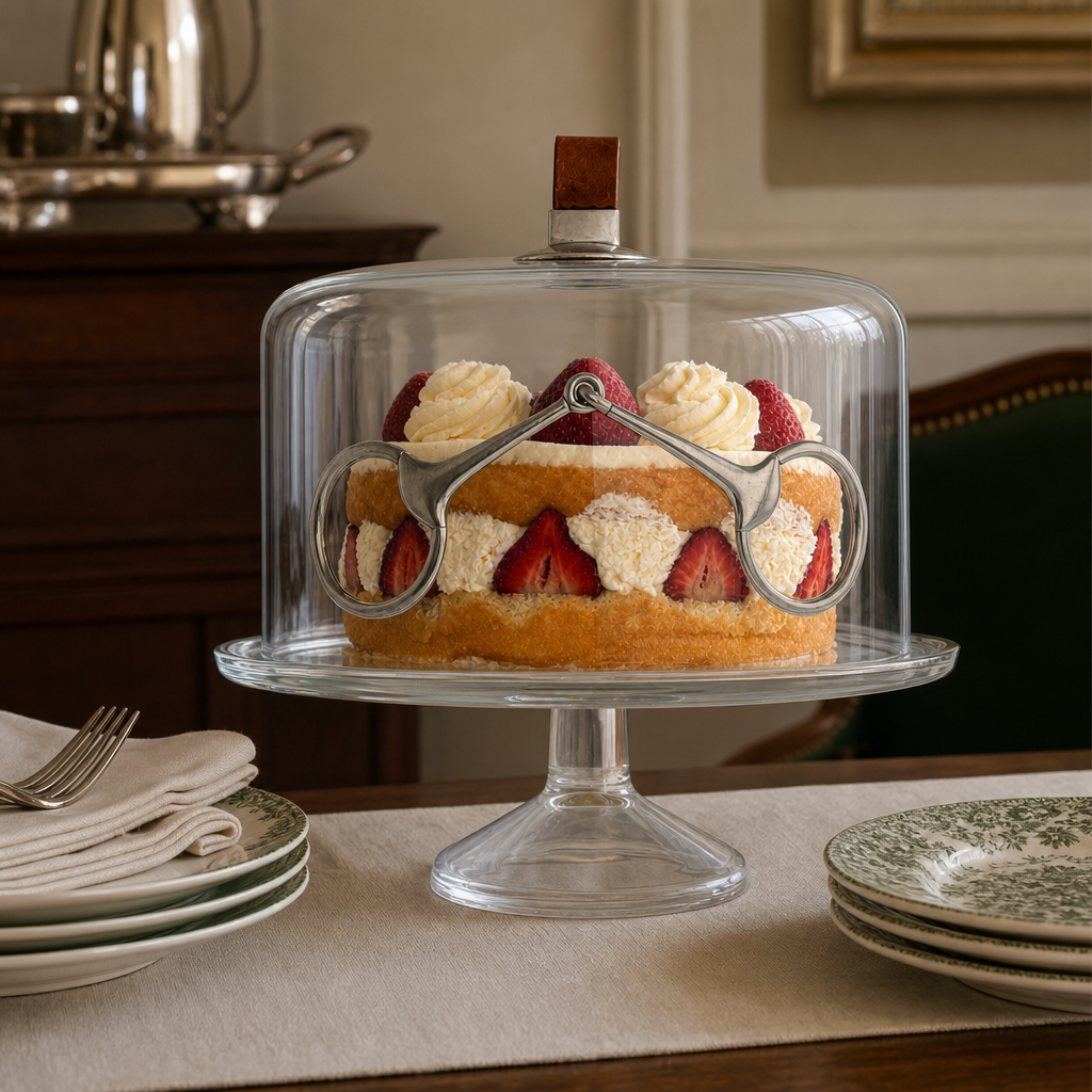 Leather Horse Bit Cake Dome 2