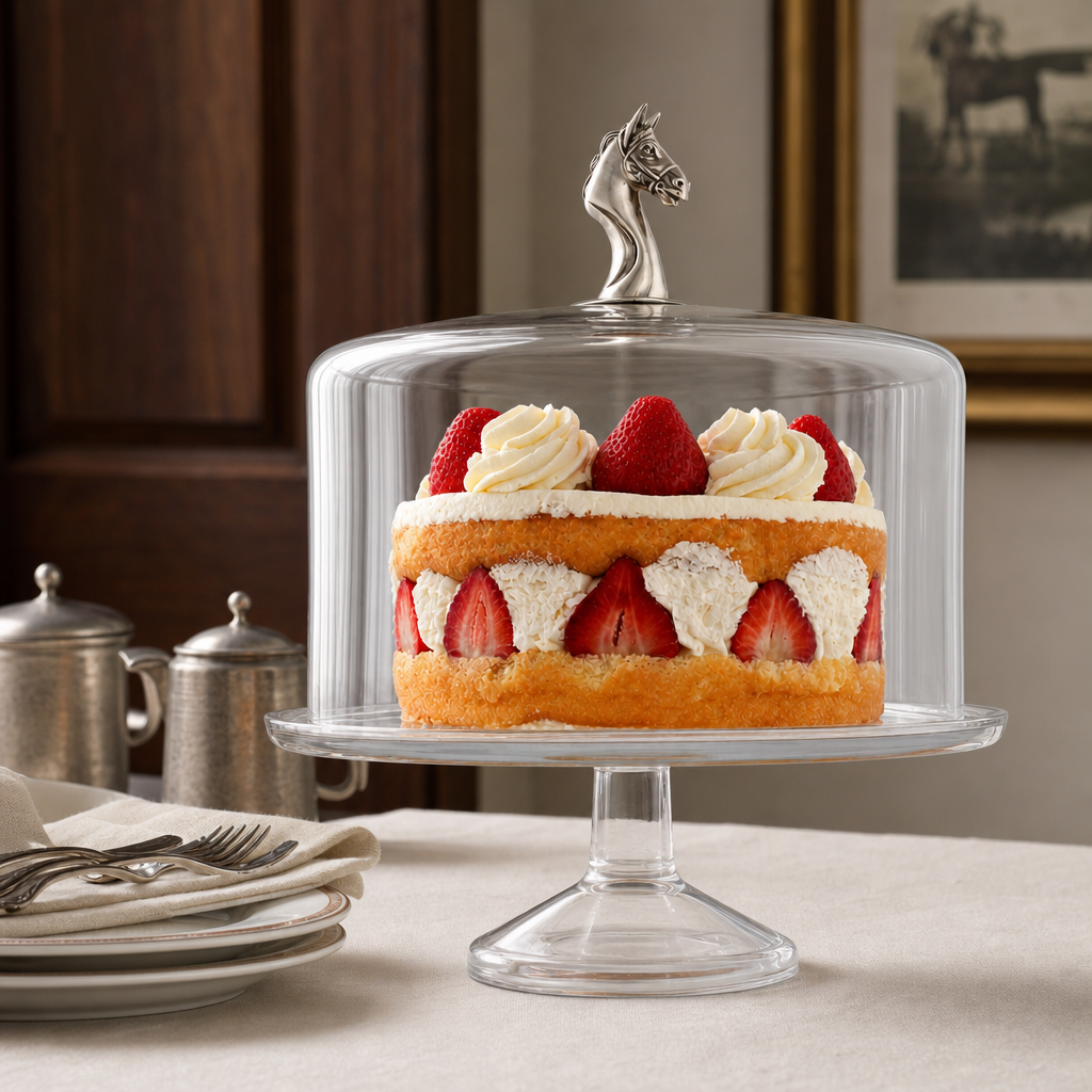 Horse Head Cake Plate with Dome 2