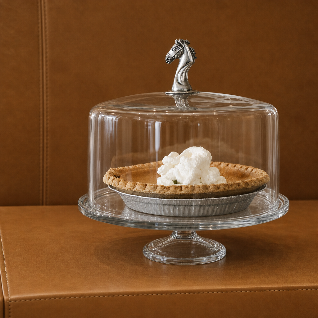 Horse Glass Covered Cake / Dessert Stand 5